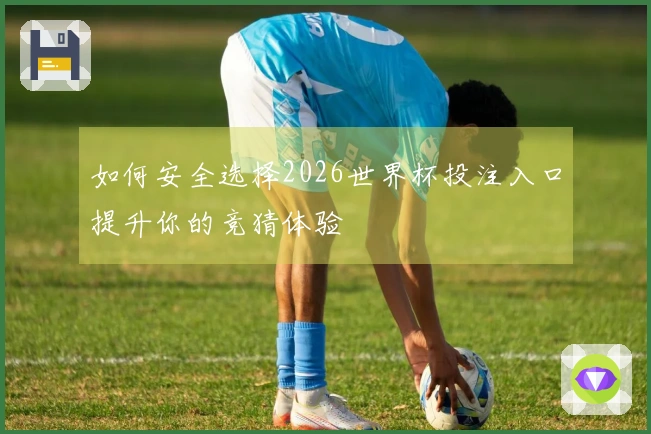 如何安全选择2026世界杯投注入口提升你的竞猜体验